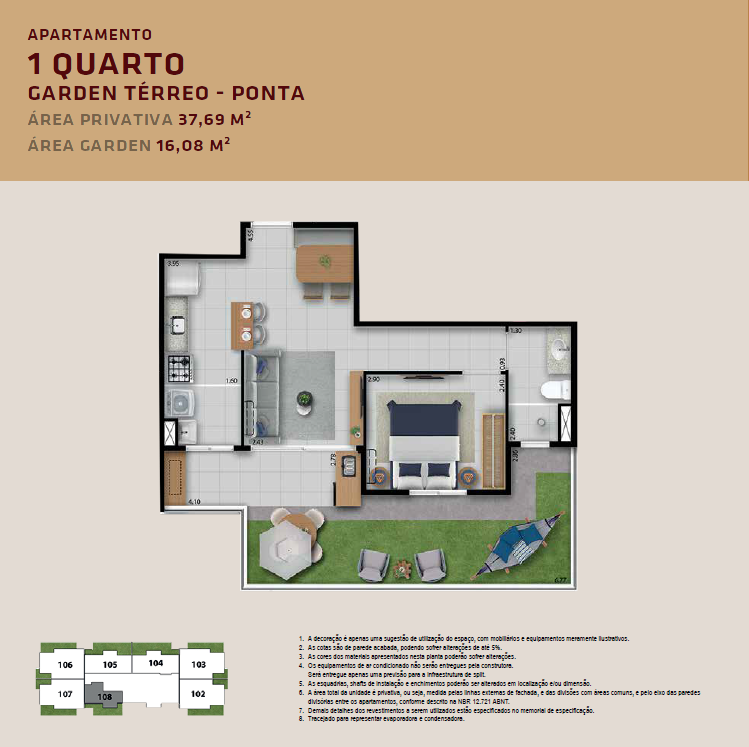 Planta 1 Quarto Garden